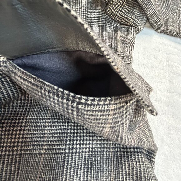 Lords Of London Patrick James Mens Plaid Two-Button Blazer 44R Camel Hair Gray - Picture 7 of 10